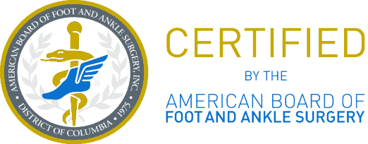 Certified by the American Board of Foot and Ankle Surgery seal