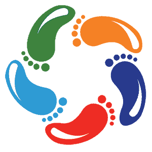 Pediatric Orthotics footprint logo icon