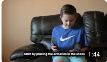 Orthotics Placement of Mikki & Andy Device